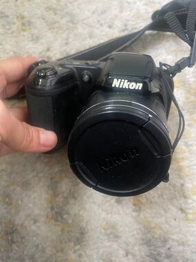 Nikon Black Bridge Camera with Removable Lens Cap